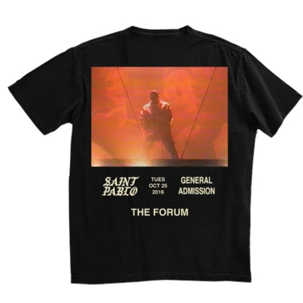 Saint Pablo Tour Kanye West Graphic Tee Sh…
